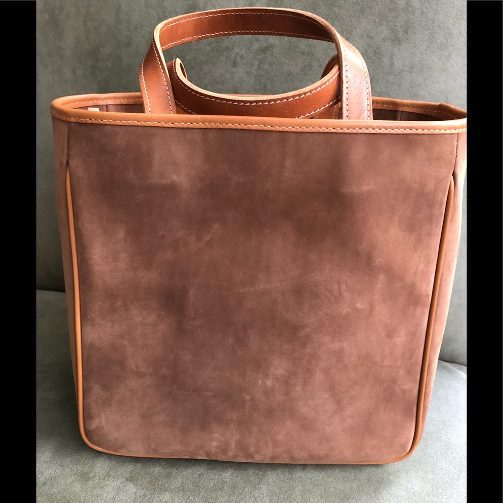 Vintage Lisa B small sueded leather tote